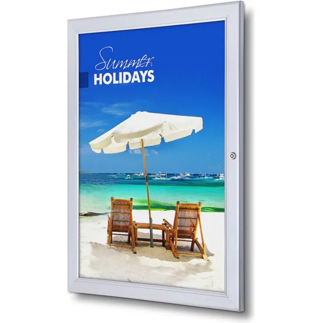 Syna Vergrendelbare Poster Case Economy A2 - Syna SCPA2 Zilver