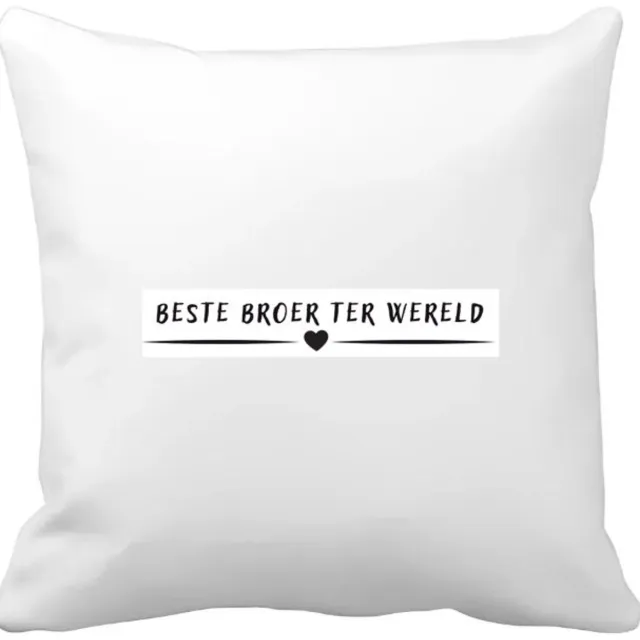 Akyol beste broer ter wereld Kussen hoes - Broer - brother - leuk cadeau voor je broer - 40 bij 40 cm Multicolor