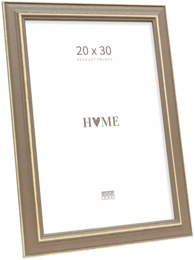 Deknudt Frames fotolijst S221F3 - bruin met naturel accent - 20x30 cm