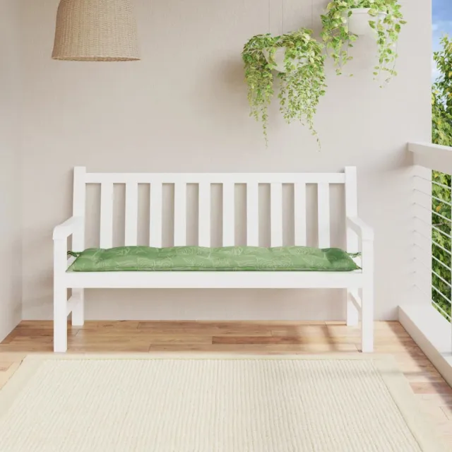 vidaXL Tuinbankkussen 150x50x7 cm oxford stof bladpatroon Groen