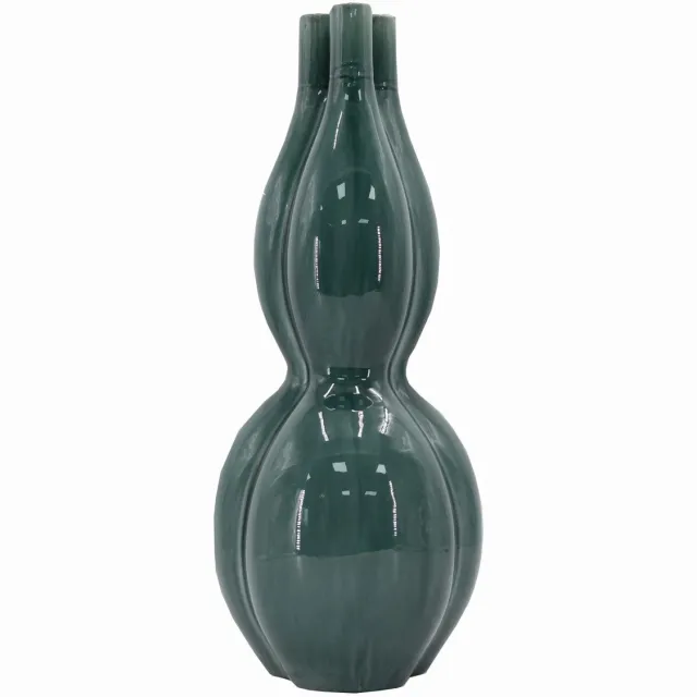Vazenatelier Kalebas vaas Anais medium donker groen