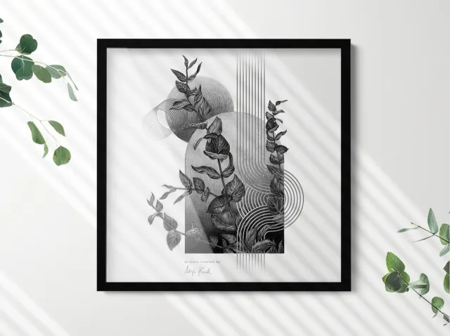 Coloray Zwarte Fotolijst - Minimalistische Fotolijst Zwart - 50x50 cm - Lijst Voor Foto’s - Zwart Fotolijst - Minimalistische Fotolijst - Fotolijst Voor Slaapkamer - Strakke Fotolijst - Fotolijst Voor Kunstwerk