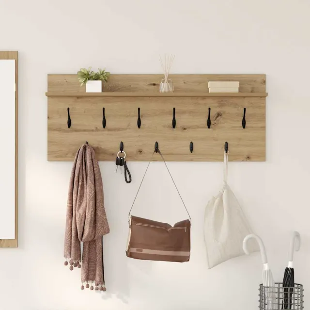 vidaXL Wandgemonteerde kapstok Artisan Eiken 100 x 40 x 12 cm Bruin