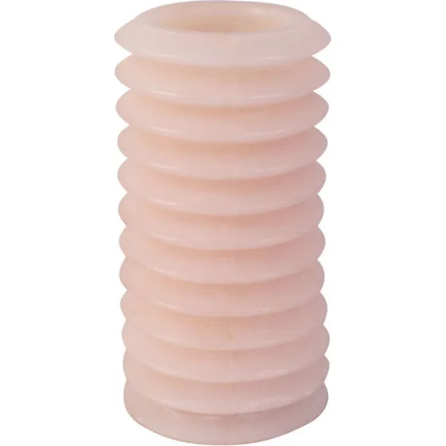 PT` 3x Present Time Pillar candle Layered Circles large soft pink Roze