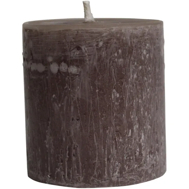 PTMD Kaars Rustic Outdoor - Taupe - 15x15x16cm