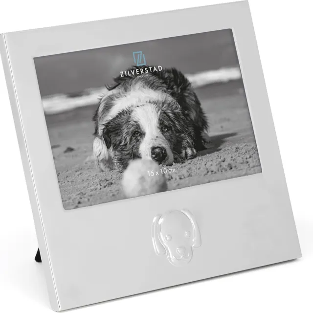 Zilverstad Fotolijst Hond 15x10 verzilverd zilver
