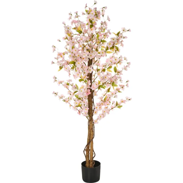 Beliani SAKURA - Kunstplant - Roze - 150 cm - Synthetisch materiaal Groen