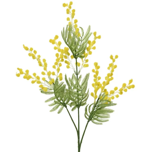 Kaemingk Everlands Zilverwattel Valse Mimosa Geel 67 cm - Kunstbloemen