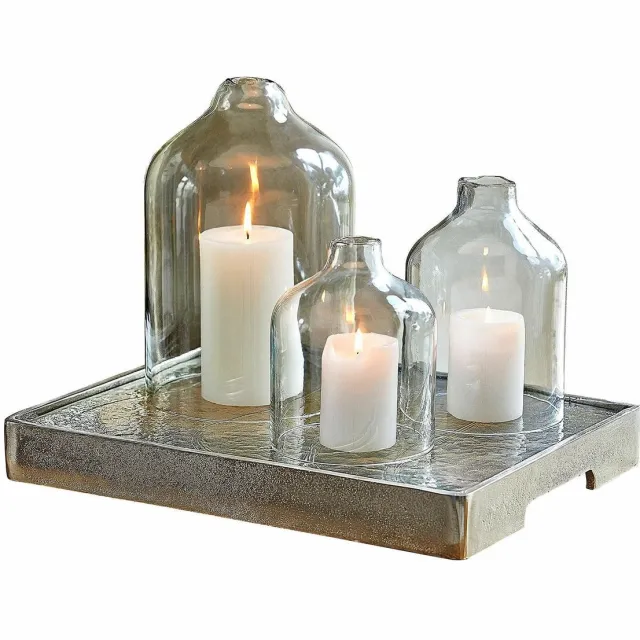 Loberon Windlicht set van 3 Xalvent helder