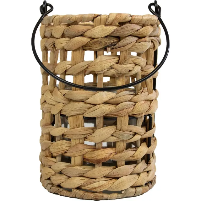 Mars & More windlicht ruit - hangend windlicht - bruin - 17 cm