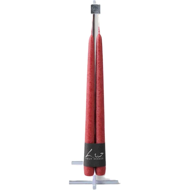 Rasteli Luz Your Senses Kaars-Tafelkaarsen Rood D 2,20 cm H 30 Voordeelaanbod van 2 x 2