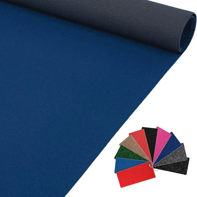 ANRO Eventtapijt Blauw 200x140cm – Beurstapijt Loper Messeloper Bruiloftsloper Antislip Op Maat