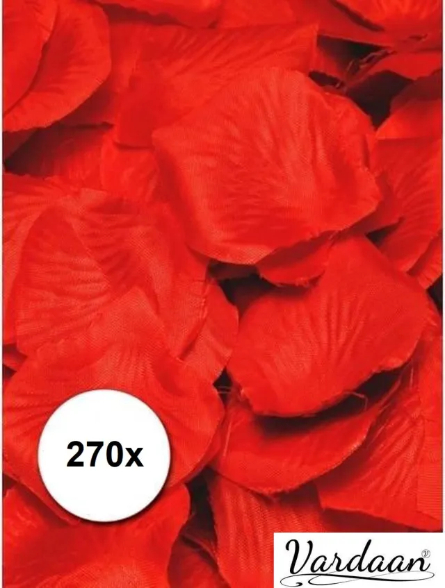 Vardaan Rode Rozenblaadjes - 270 stuks - 5 x 5.5 cm - Rozenblaadjes Rood