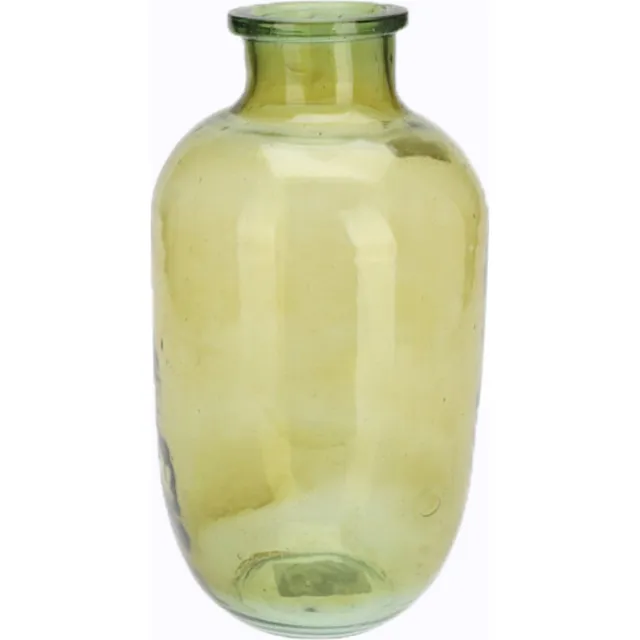 H&S Collection Bloemenvaas San Remo - glas - groen transparant - D18 x H35 cm