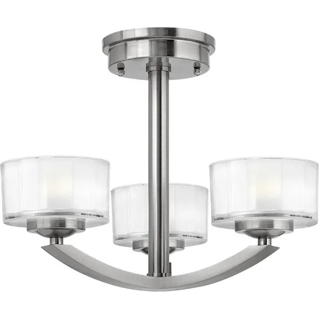 Hinkley LED Plafondlamp Meridian | 3W 3000K 900Lm 830 | Dimbaar | Brushed Nickel Geen