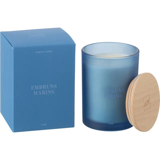 J-Line geurkaars Accords Essentiels - Embruns Marins - blauw - 38U