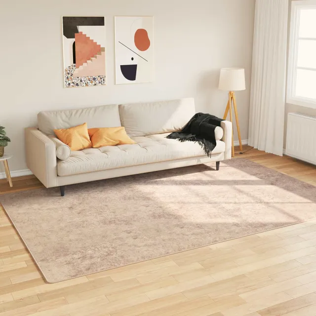vidaXL Vloerkleedloper MARSA Beige 150 x 230 cm Polyester en PVC, foto 2