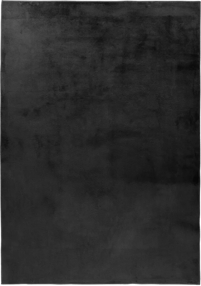 Padiro stijlvol laagpolig vloerkleed 80 x 150 cm - donkergrijs - modern effen ontwerp - voor vloerverwarming - van polyester