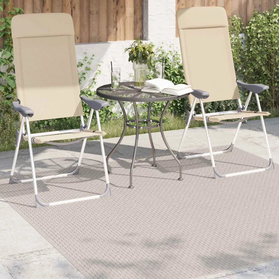 vidaXL Vloerkleden Vierkant FARO Crème 200 x 200 cm Polyester, foto 3