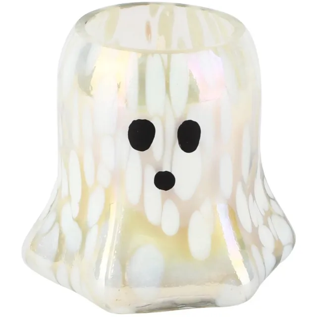 dekoratief Geurkaars 'Spooky', glas/wax, 10x10x9cm | A268164 wit