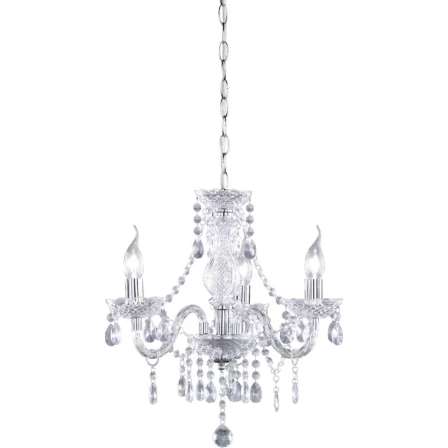 RL LIVE YOUR LIGHT REALITY LÜSTER Kroonluchter - Chroom - excl. 3x E14 - Behang Transparant - D: 46 cm