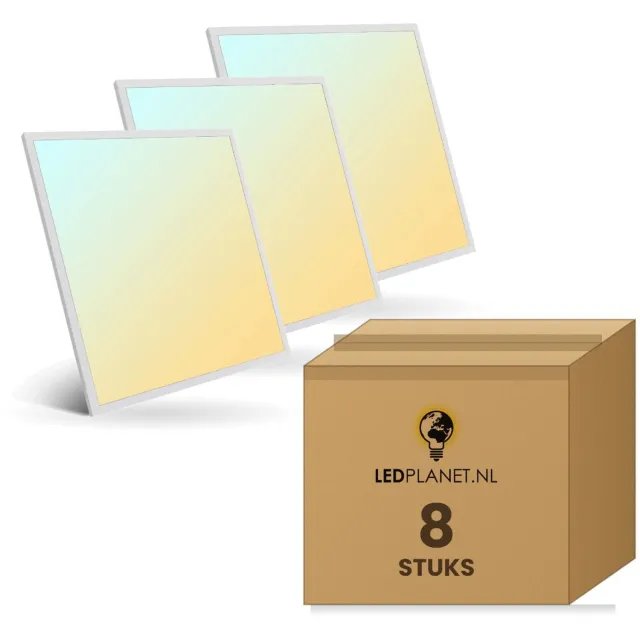Tsong LED Paneel 600x600 36W - 3780-3960 Lumen - 3CCT schakelbaar warmwit-koelwit-daglichtwit - Back-lit - doos 8 stuks