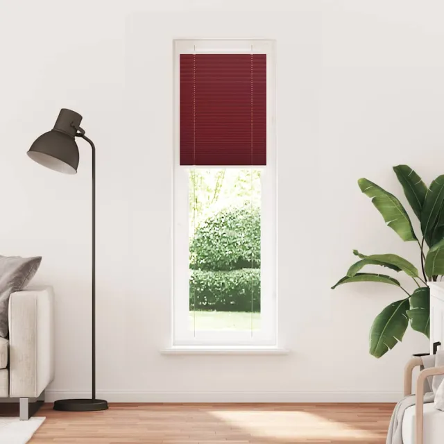 vidaXL Plissé rolgordijn 55x200 cm stofbreedte 54,4 cm bordeauxrood