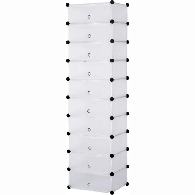 Happyment Luxe Sneakerbox - Wit - 10 stuks - Schoenenbox - Schoenenrek - Opbergbox - Schoenendoos - Opbergsysteem