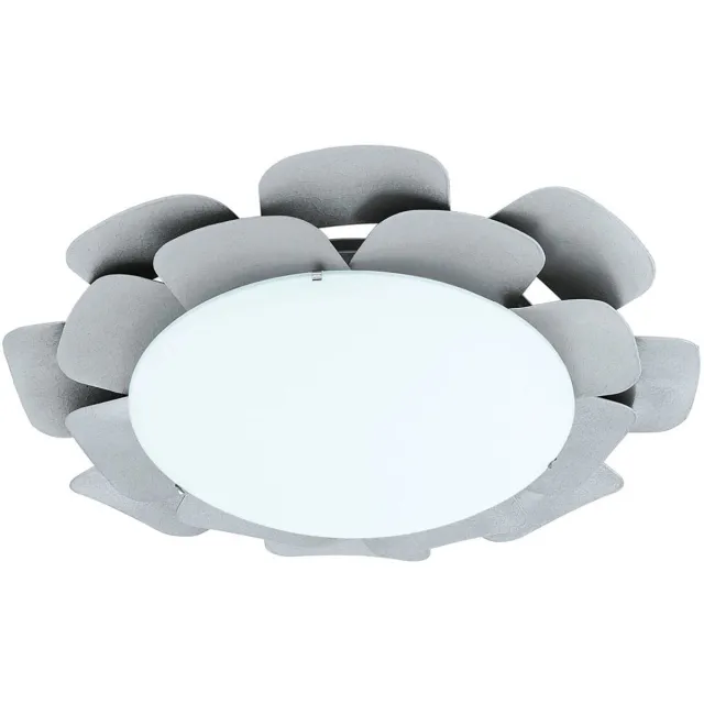 Eglo Rocletta - Plafonniere - 1 Lichts - Zilver - Wit Gelakt