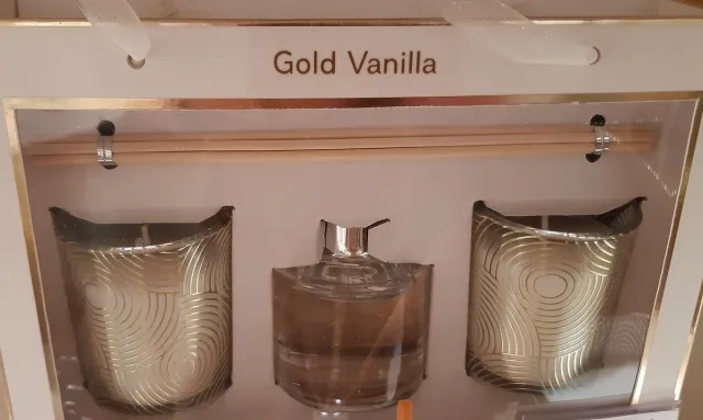 Kaemingk BV Cadeauset kamergeur geurkaarsen in een glas vanillegeur transparant