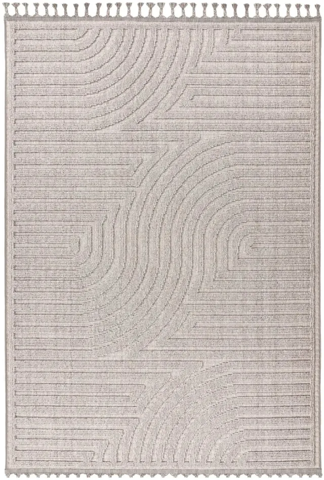 Dutch XXL Modern Vloerkleed | Tapijt | Luxor | Bogen | Zilver | 200x290 cm