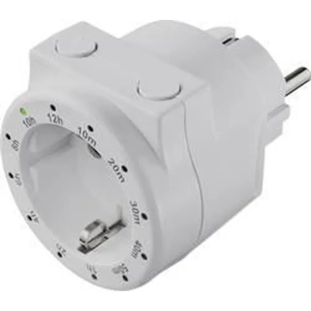 Sygonix SY-4499402 Schakelklok Digitaal Dagprogramma 3500 W START/STOP functie, Countdown-functie Wit