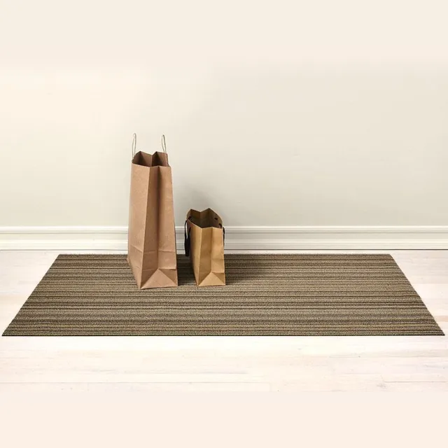 CHILEWICH doormat 46x71cm Skinny Stripe mushroom BRUIN