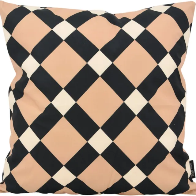 Gek op Kussens! Cozy Fade Kussenhoes | 45 x 45 cm | Katoen/Polyester zwart-beige