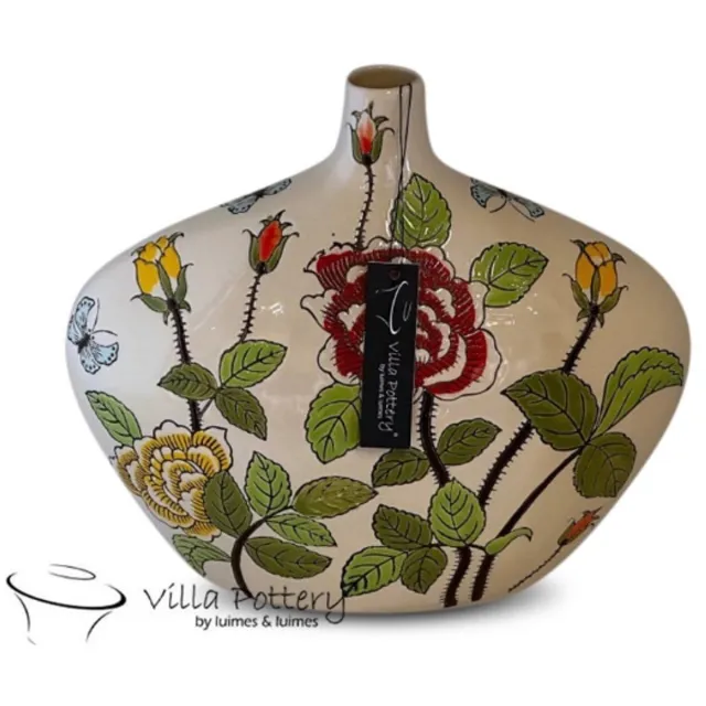 Villa Pottery Vaas - Villa Pottery - Decoratie - Woondecoratie - Porselein - Waterdicht - Shishi Wit
