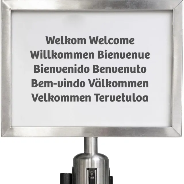 GJ Floors Posterframe A4 liggend voor Trekband - Geborsteld Chroom
