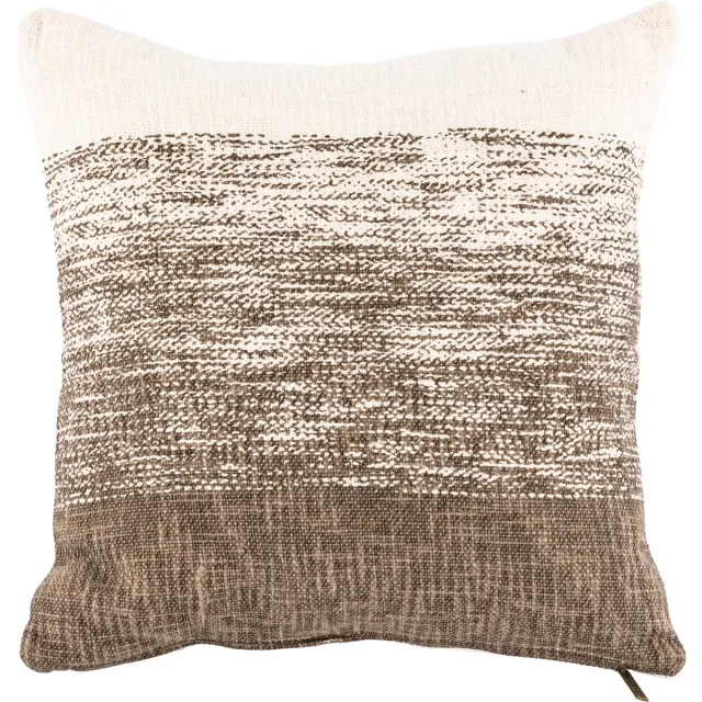 Tiseco Home - Kussen (gevuld) COTTON SLUB OMBRE - 45x45 cm - Taupe