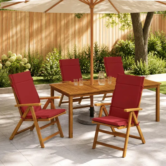 vidaXL Kussen voor stoel met hoge rug GEMERT 6 st 100% Polyester rood