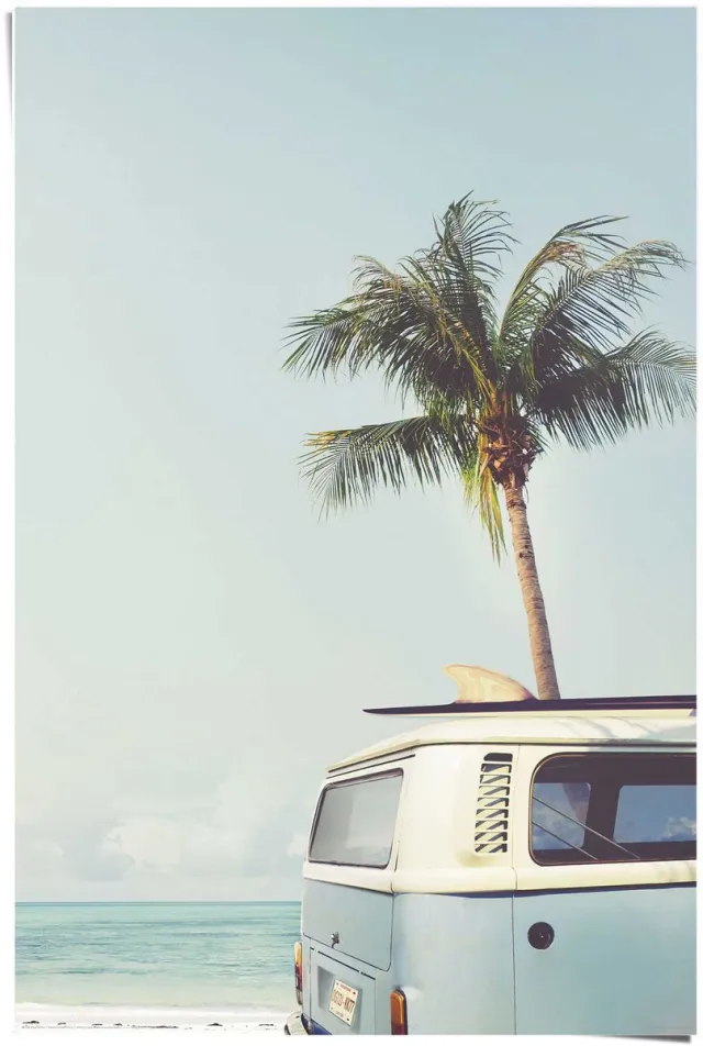 Reinders Poster Vintage Summer - 91,5 x 61 - Papier - REINDERS blauw