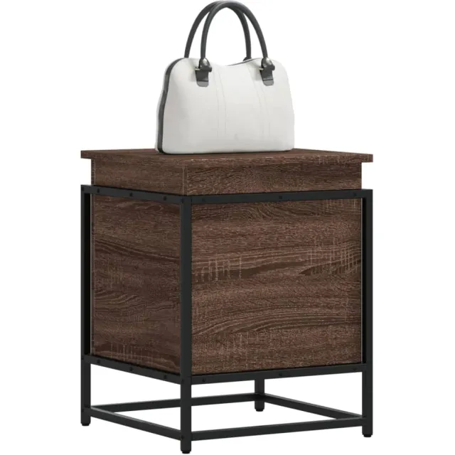 vidaXL Opbergbox met deksel 40x40x51,5 cm bewerkt hout bruin eiken