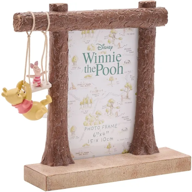Disney Winnie de Poeh en Knorretje - Winnie the Pooh - Foto lijstje - Resin Photo Frame bruin