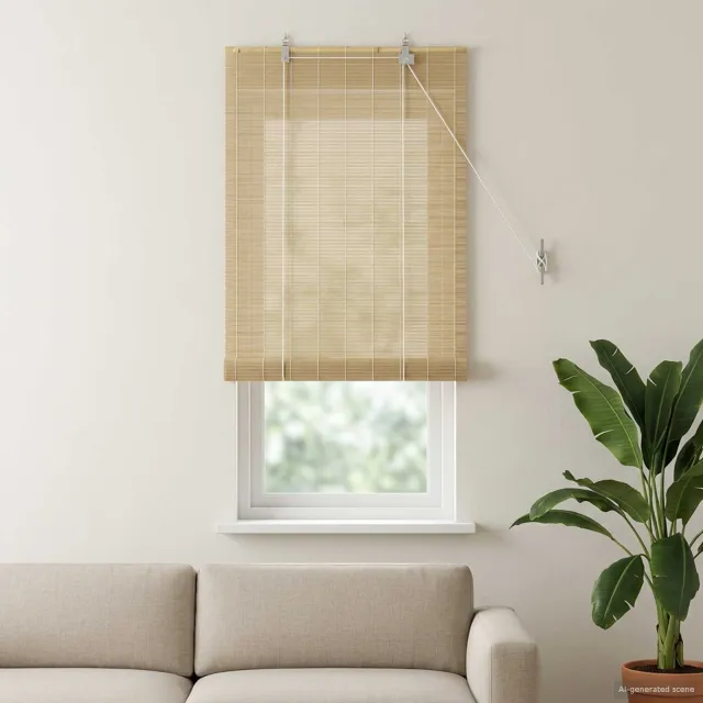 vidaXL Rolgordijn Naturel 50 x 160 cm Bamboe