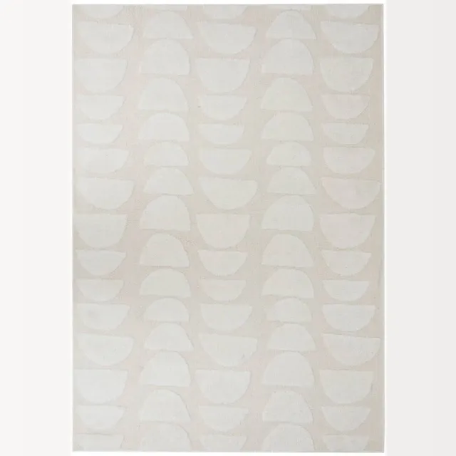 Atmosphera Créateur d'intérieur® Vloerkleed ANOAI Blanc demi-cercle