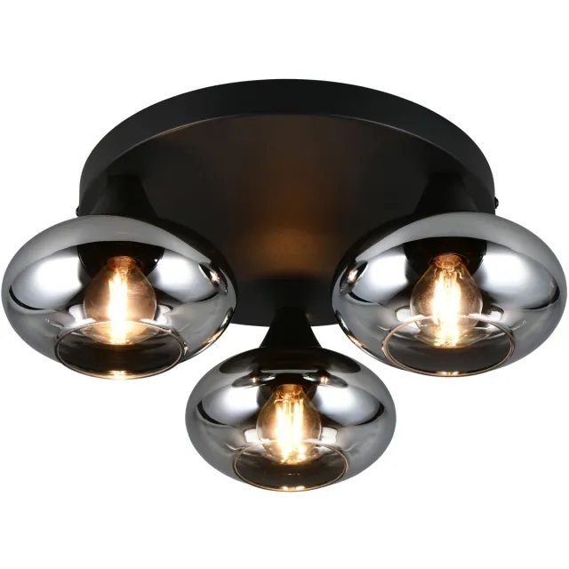 RL LIVE YOUR LIGHT REALITY DIVINA - Plafondlamp - Rookkleur - excl. 3x E14 4 W - Plafondbevestiging