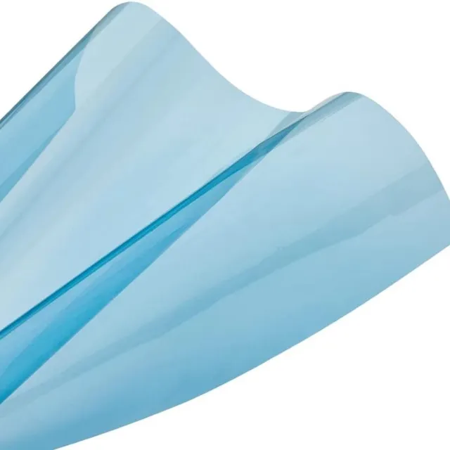 Cosensi Zonwerende auto getinte folie 70% VLT blauw, raamfolie autoruit verblindingsbescherming warmtebescherming voor voorruit, zijramen (100 x 300 cm)