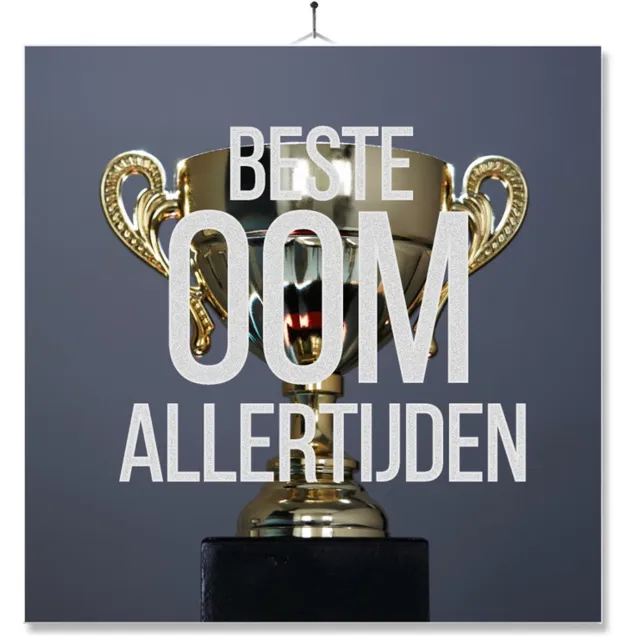 MC Living Tegel Met Opdruk | Verjaardag kado | Toilet WC | Beste oom allertijden Multi-Color