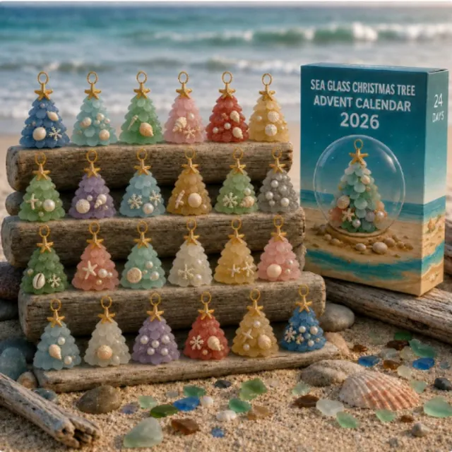 Sanorum 2026 Nieuwste 24-Daagse Aftelkalender Hangers - Acryl Charms met Handgemaakte Uitstraling - Dagelijkse Verrassing & Feestelijke Sfeer - Perfect Cadeau Zoals in de figuur wordt getoond