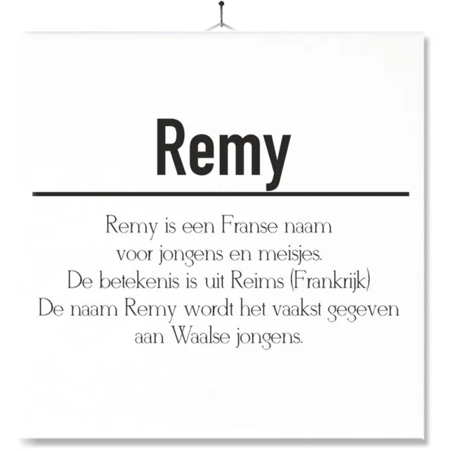 MC Living Tegel Met Opdruk | Betekenis | Kado | Cadeau | Met Naam - Remy Multi-Color