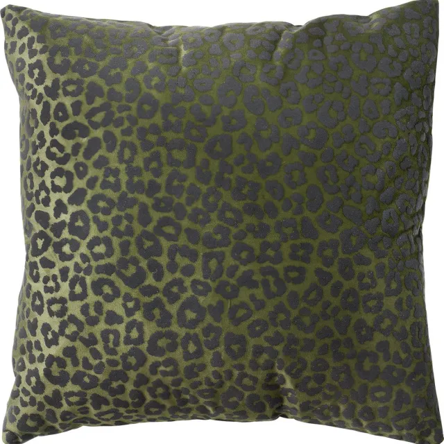 Dutch Decor SURI - sierkussen 45x45 cm - dierenprint - Chive - groen - Inclusief binnenkussen - Luxe kussens voor woonkamer & bank Olijfgroen