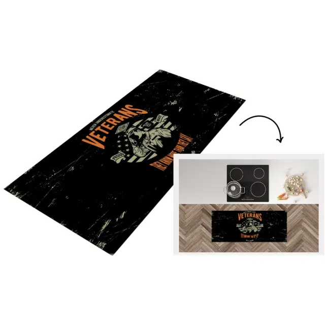 KitchenYeah Keukenloper - Loper keuken - Amerika - Militair - Vintage - Keukenloper vinyl Multicolor